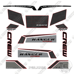 Fits Polaris Ranger 900 Crew EPS LE Decal Kit RED - 2014