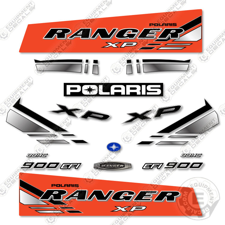Fits Polaris Ranger 900 EFI XP Orange Decal Kit UTV