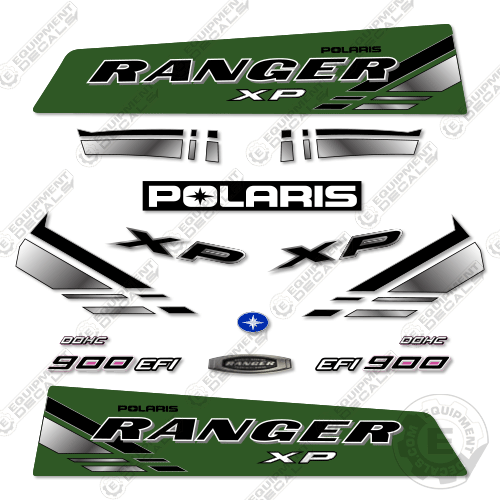 Fits Polaris Ranger 900 EFI XP Decal Kit UTV (Hunter Green)