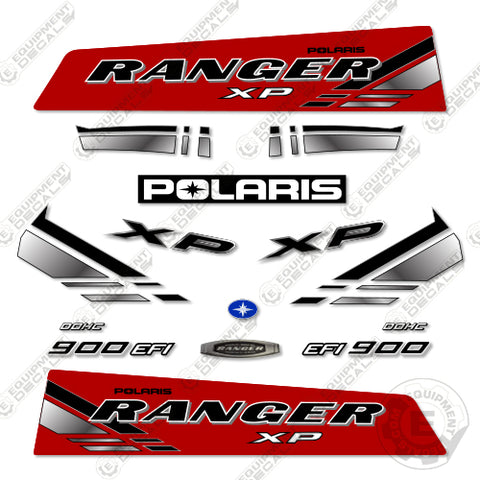 Fits Polaris Ranger 900 EFI XP Decal Kit Utility Vehicle (RED)