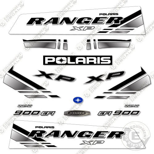 Fits Polaris Ranger 900 EFI XP Decal Kit Utility Vehicle (WHITE ...