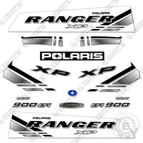 Fits Polaris Ranger 900 EFI XP Decal Kit Utility Vehicle (WHITE)