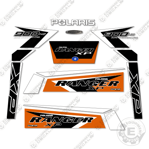 Fits Polaris Ranger 900 Decal Kit - Orange Madness – Equipment Decals