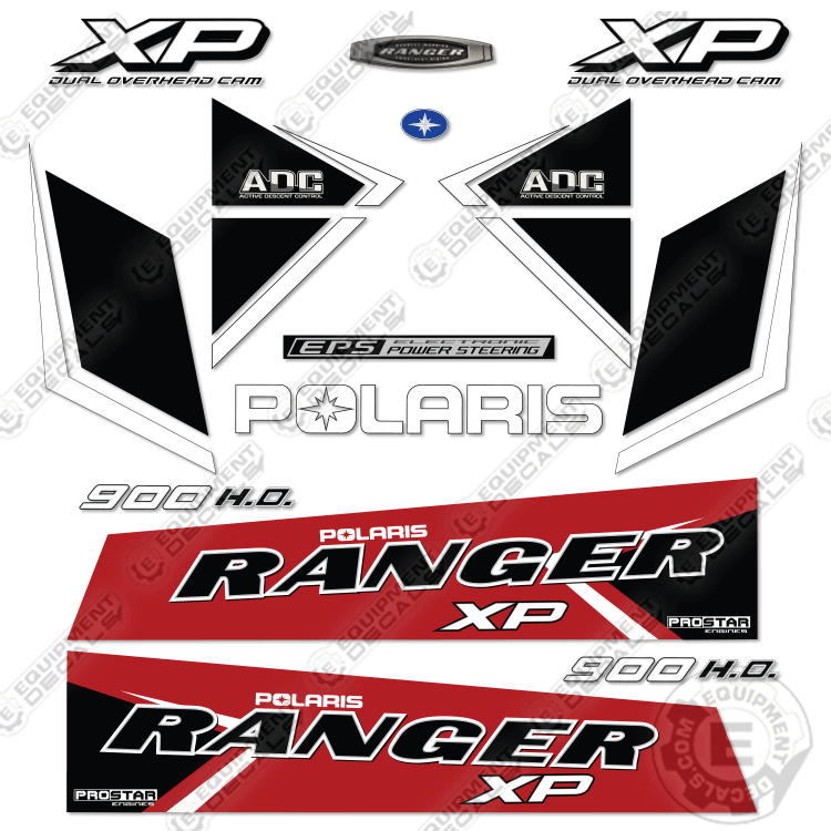 Fits Polaris Ranger 900 HO XP Decal Kit UTV - RED