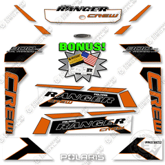 Fits Polaris Ranger 900 CREW Decal Kit - 2015 White Lightning