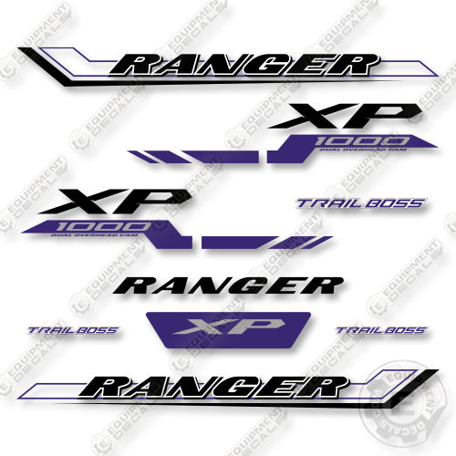 Polaris Ranger XP 1000 Trail Boss 2024 Decal Kit Utility Vehicle - Custom Purple- Aftermarket Kit