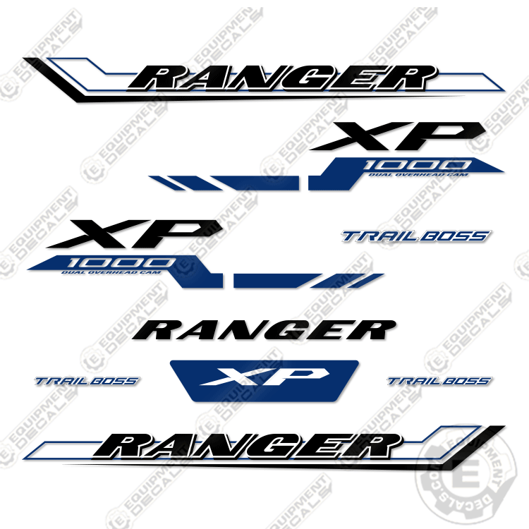 Fits Polaris Ranger BLUE 1000 XP Decal Kit UTV - 2024 - Trail Boss