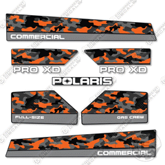 Fits Polaris Commercial Pro XD Full-Size Crew Decal Kit UTV - GASOLINE - DUCK CAMO!