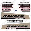 Image of Fits Polaris Ranger Diesel Decal Kit Utility Vehicle (Sand Crew Cab 2015)