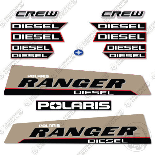 Fits Polaris Ranger Decal Kit Utility Vehicle Crew Cab 2017 (Tan)