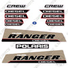 Image of Fits Polaris Ranger Decal Kit Utility Vehicle Crew Cab 2017 (Tan)