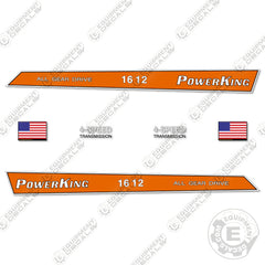 Fits Power King 1612 Decal Kit Tractor