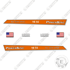 Fits Power King 1614 Decal Kit Tractor