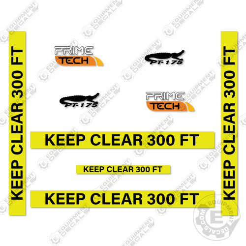 Primetech PT-175 Decal Kit Mulcher - Aftermarket Kit