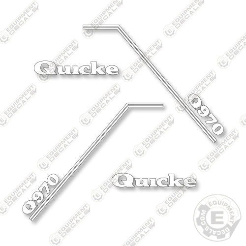 Quicke Q970 Decal Kit Front End Loader - Aftermarket Kit
