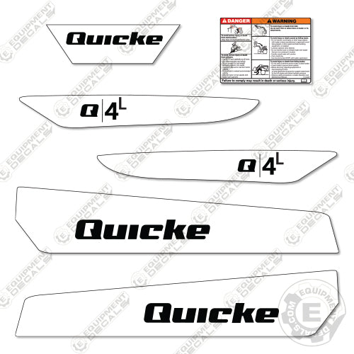 Quicke Q4L Decal Kit Front End Loader - Aftermarket Kit