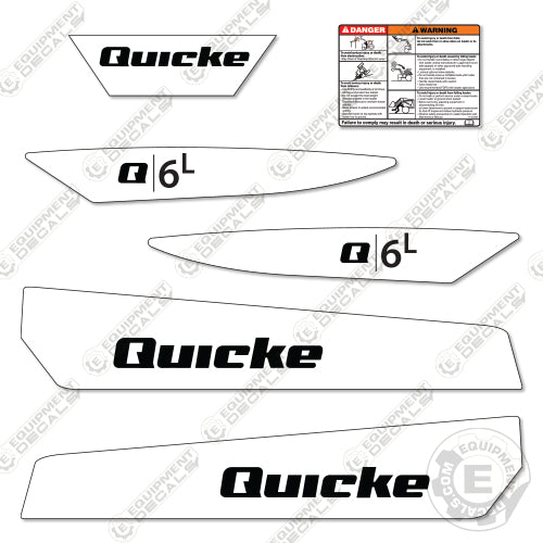 Quicke Q6L Decal Kit Front End Loader - Aftermarket Kit