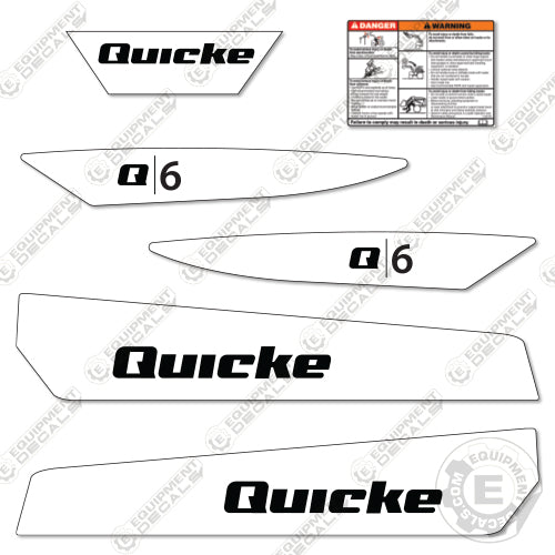 Quicke Q6 Decal Kit Front End Loader - Aftermarket Kit