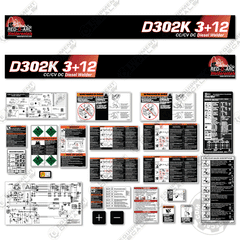 Fits Red-D-Arc D302K3+12 Decal Kit Generator Welder
