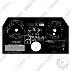Fits Red D ARC D300K 3 PLUS 3 Welder Faceplate