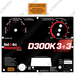 Fits Red D ARC D300K Welder Faceplate