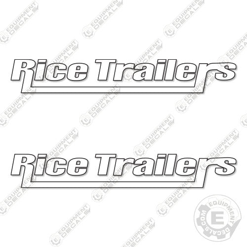 Rice Trailers Logo Decal Kit Trailer - 14 Inches- Aftermarket Kit