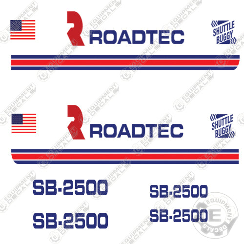 Fits Roadtec SB-2500 Decal Kit Transfer Machine