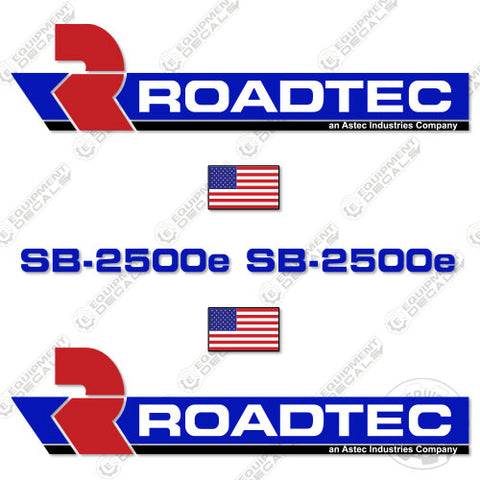 Fits Roadtec SB-2500E Decal Kit Asphalt Paver