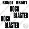 Image of Rock Blaster RB501 Decal Kit Hydraulic Hammer  -Aftermarket Kit