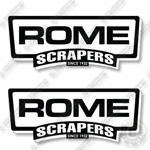 Rome Scrapers Logo Decal Kit Scraper -14 Inches- Aftermarket Kit