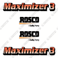 Fits Rosco Maximizer 3 Decal Kit Distributor