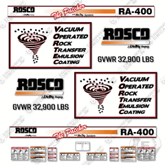 Fits Rosco RA-400 Decal Kit Mixer Truck