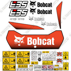 Fits Bobcat E35 Decal Kit Mini Excavator (New Style)