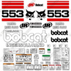 Image of Fits Bobcat 553 Skid Steer Decal Kit - Horizontal Stripes