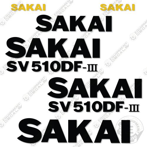 Fits Sakai SV510DF-III Decal Kit Roller
