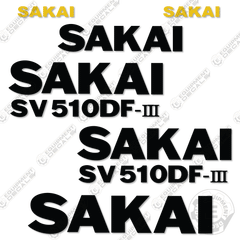 Fits Sakai SV510DF-III Decal Kit Roller