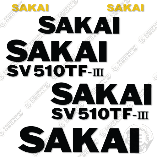 Fits Sakai SV510TF-III Decal Kit Roller