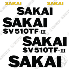 Fits Sakai SV510TF-III Decal Kit Roller