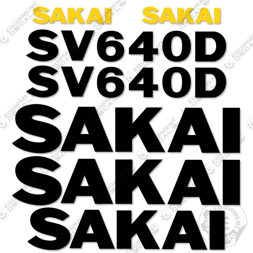 Fits Sakai SV640D Decal Kit Roller