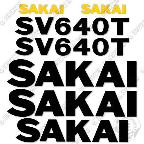 Fits Sakai SV640T Decal Kit Roller