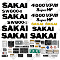 Fits Sakai SW800-II Decal Kit Roller