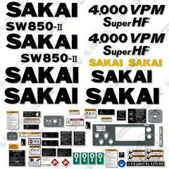 Fits Sakai SW850-II Decal Kit Roller
