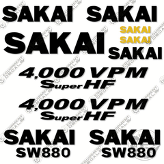 Fits Sakai SW880 Decal Kit Roller - Super HF Version