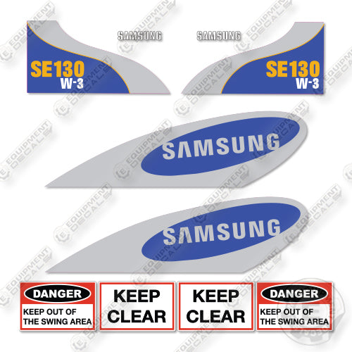 Fits Samsung SE130-W3 Decal Kit Excavator