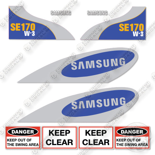 Fits Samsung SE170-W3 Decal Kit Excavator