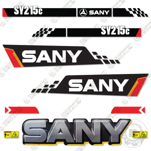 Fits Sany SY215C Decal Kit Excavator