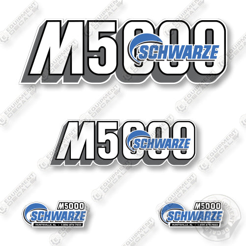 Schwarze M5000 Decal Kit Sweeper - Aftermarket Kit