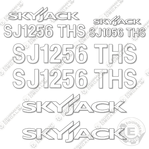 Fits SkyJack SJ1256THS Decal Kit Telehandler (White Cut ONLY)