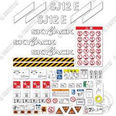 Fits SkyJack SJ12E Decal Kit Mast Lift