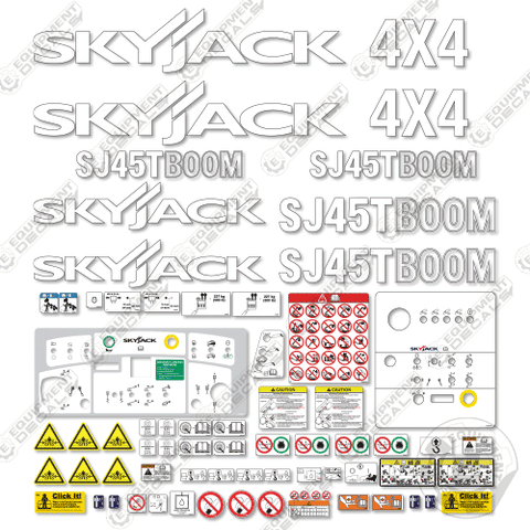 Fits SkyJack SJ45T Decal Kit Boom Lift